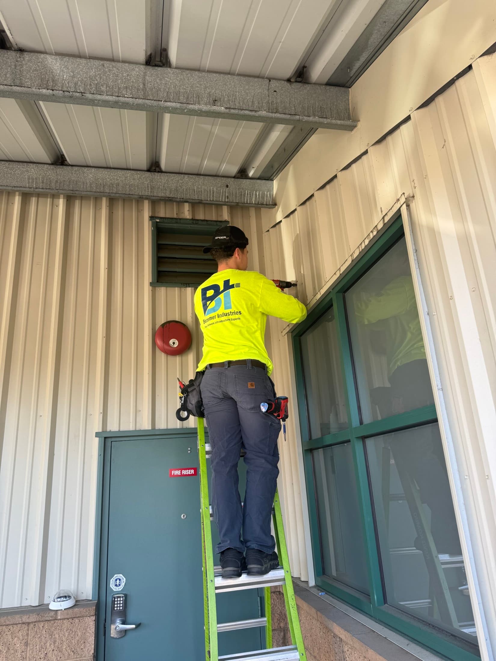 Commercial access control field work reviewed during site planning